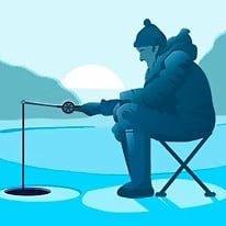 Ice fishing gamble game in Germany